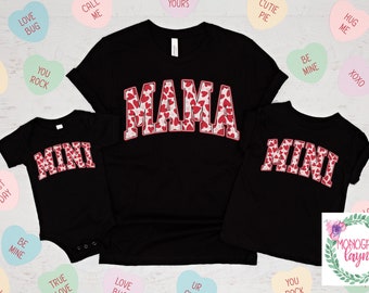 Mini Toddler Valentine Shirt - Mini Heart Shirt - Valentine's Tee - Love Shirt - Mama and Mini shirts - Monogram Layne