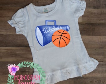 Wildcats Girl's Shirt - Kentucky Cheerleader - Custom Cheerleader Shirt -  Girl's Basketball Shirt - Girl's Kentucky shirt - Monogram Layne