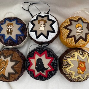 Star Wars Christmas Ornaments Quilted
