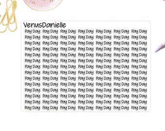 Payday Script Planner Stickers - Budgeting Stickers, Financial Planning