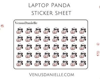 Kawaii Study Planner Stickers| Panda Sticker