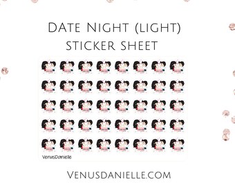 Date Night Planner Stickers, Couple stickers, Love Stickers, Date Stickers, Date Night, Love Stickers, Functional Stickers