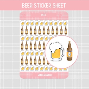 Planner stickers beer sticker, Drink Sticker, Alcohol Stickers, Beer Tracker, Hobonichi, Beer Tasting, Beer Flight Tracker,Calendar stickers