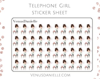 Phone Call Stickers, Call Reminder Stickers, Planner Girl, Calendar Stickers, Journal, Bujo Stickers