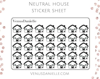 Neutral House Planner Stickers: Home Payment Tracker