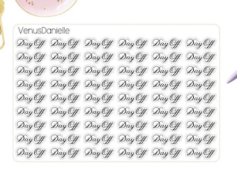 Day Off Text Planner Stickers