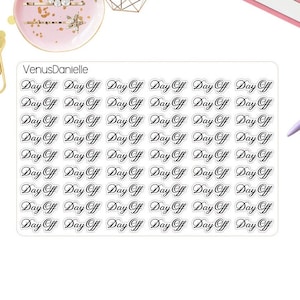 Day Off Text Planner Stickers