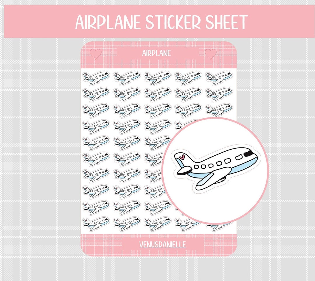 Airplane Icon Planner Sticker Sheet - Etsy