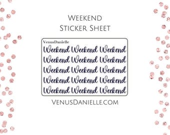 Weekend Planner Sticker Sheet - Organizer Stickers, Task Tracking, To-Do Planner Decor