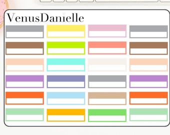 Rainbow Quarter Box Planner Stickers: Appointment Planning