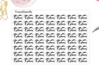 Eyebrow Planner Stickers - Beauty Routine Stickers, Grooming Planner Stickers, Eyebrow Appointment Stickers, Self-Care Planner Decor