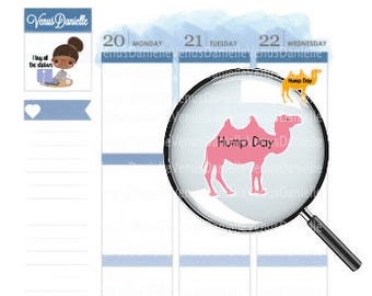 Hump Day Stickers, Wednesday Stickers, Long Week Stickers, Camel Stickers