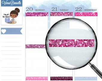 Pink Glitter Headers