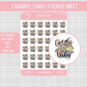 Laundry Planner Stickers, Functional Planning, Chore Sticker Sheet, Cleaning Stickers for Planners and Calendars, Housework Sticker, Icon image 2