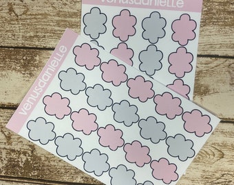 Cloud Planner Stickers, Pink and Gray Could Stickers