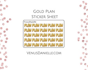 Gold Plan Planner Sticker Sheet,Task Tracking, To-Do Planner Decor