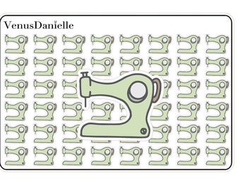 Sewing Machine Planner Sticker Sheet