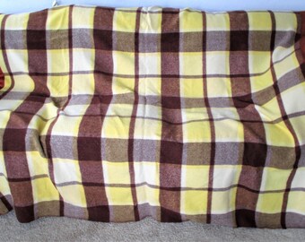 Wool Brown & Yellow Blanket