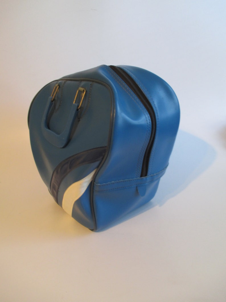 Vintage Blue Bowling Ball Bag