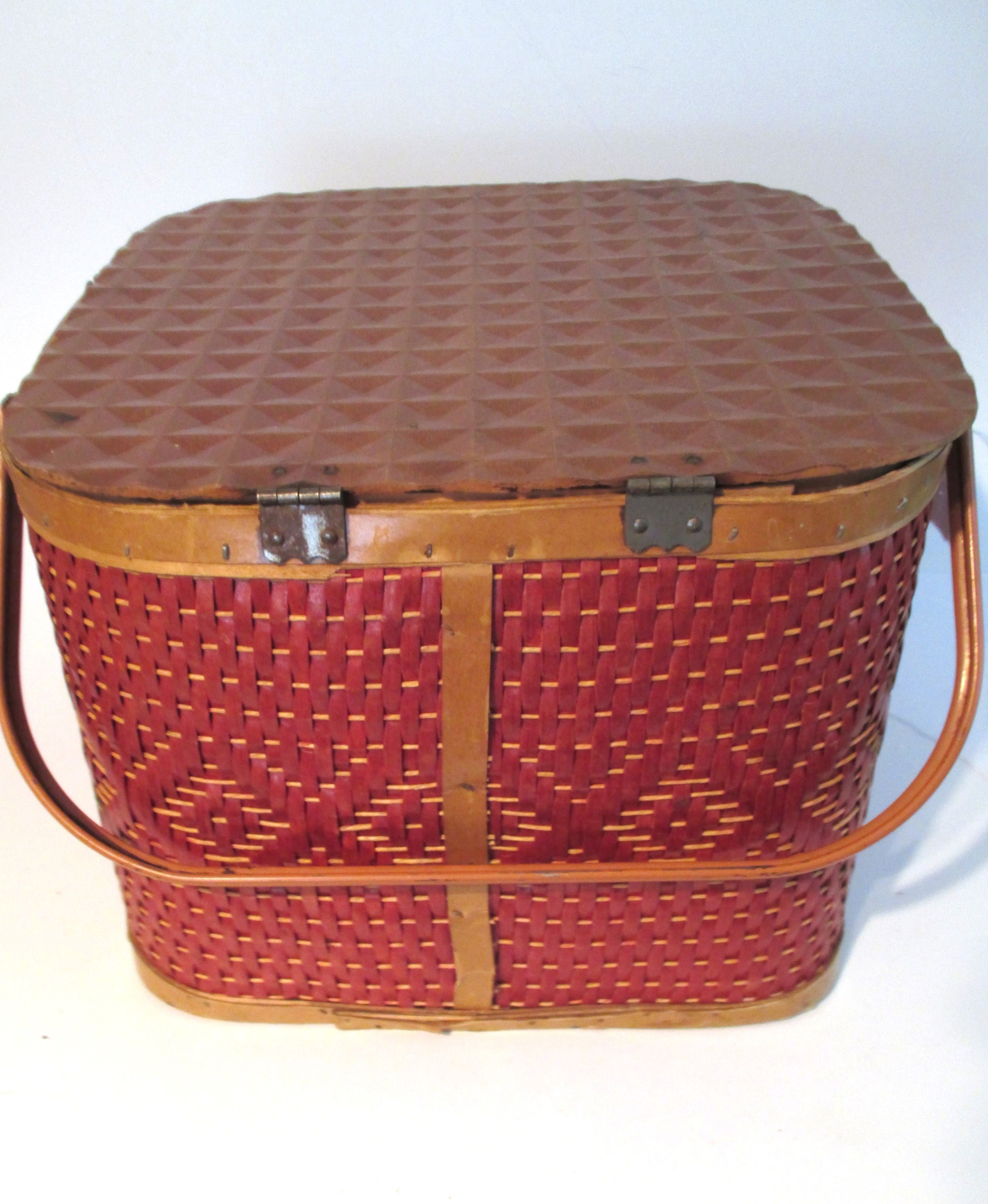 Square, Red, Picnic Basket-redman - Etsy