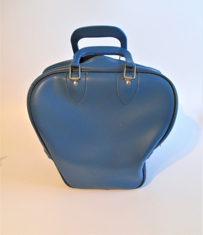 Vintage Blue Bowling Ball Bag