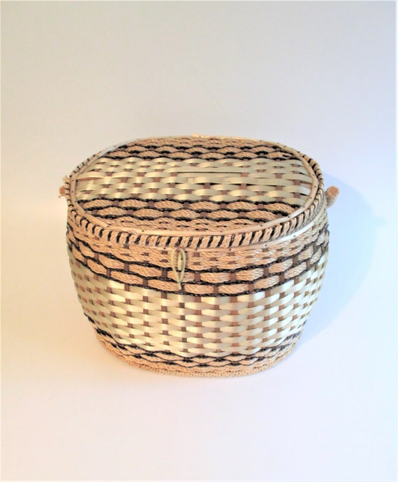 Dexter Brand Woven Plastic Sewing Basket Etsy