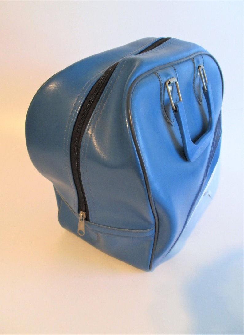 Vintage Blue Bowling Ball Bag