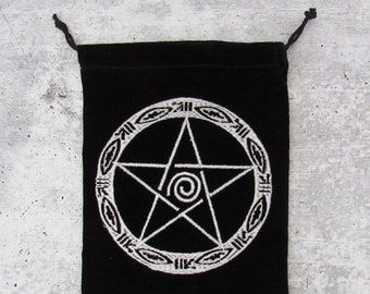 Pentacle Embroidered Tarot Bag