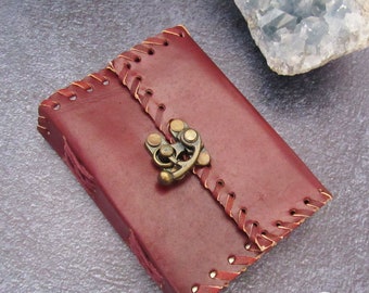 Small Leather Journal with Latch (4x5 Inches)