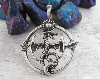 Celestial Dragon Pewter Pendant