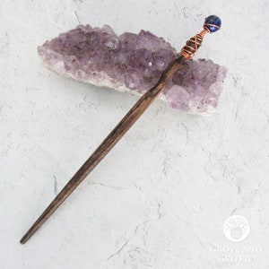 Lapis Lazuli and Oak Wand