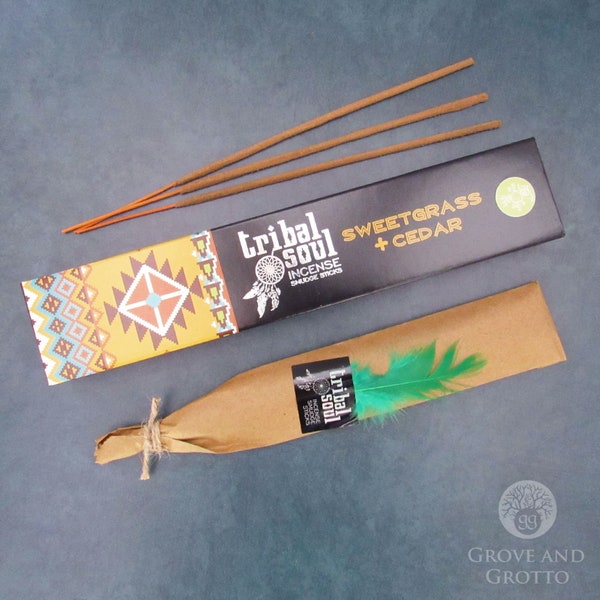 Sweetgrass + Cedar Incense Sticks (15g) by Tribal Soul