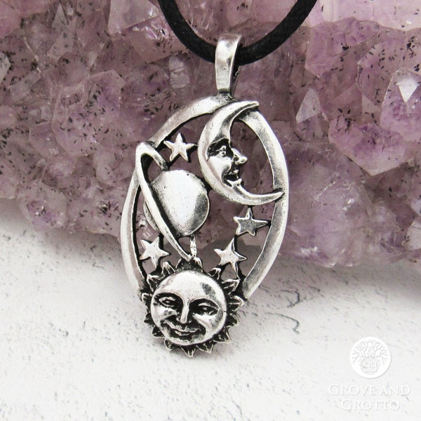 Celestial Universe Pewter Pendant