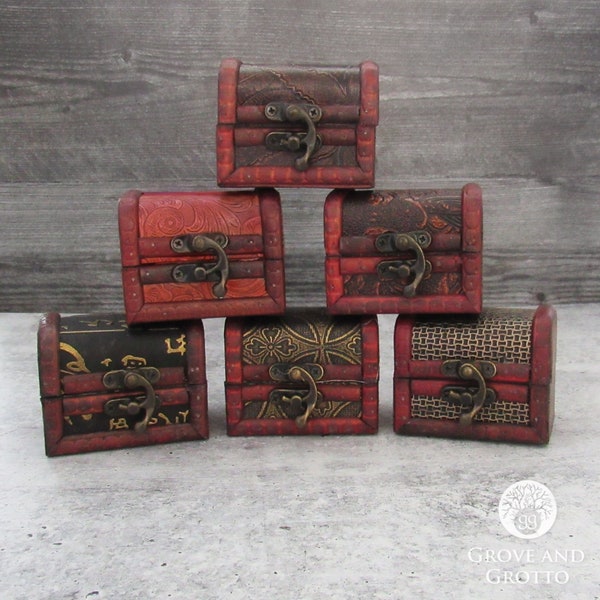 Mini Treasure Chest with Latch - Choose Style!