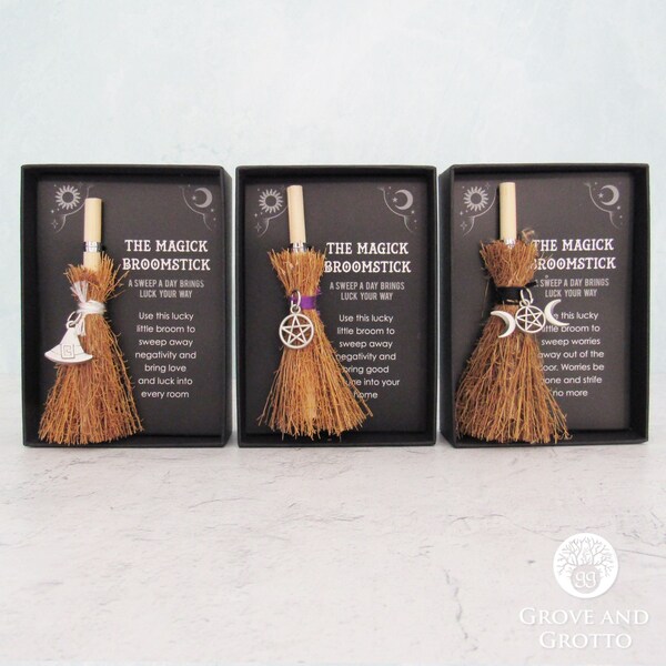 Magick Protector Wiccan Broomstick Box 16cm