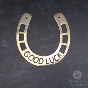 Brass "Good Luck" Horseshoe