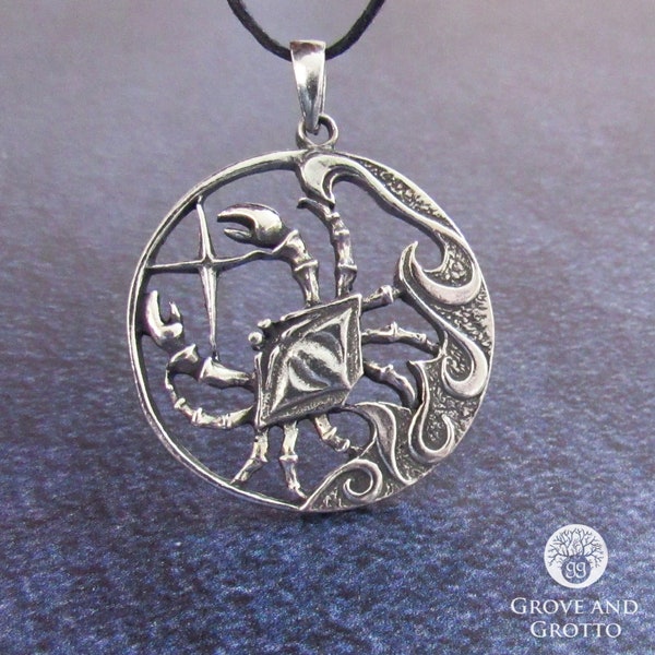 Cancer Star Sign Pendant (Pewter)