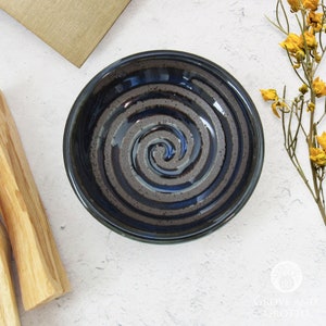 Indigo Swirl Trinket Dish (3.25 Inches)