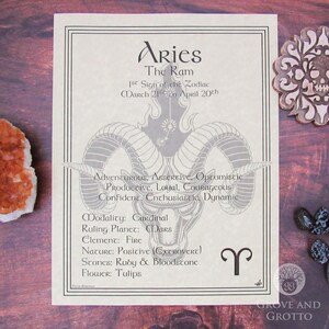 Aries Zodiac Sign Parchment Poster 8.5 X 11 - Etsy