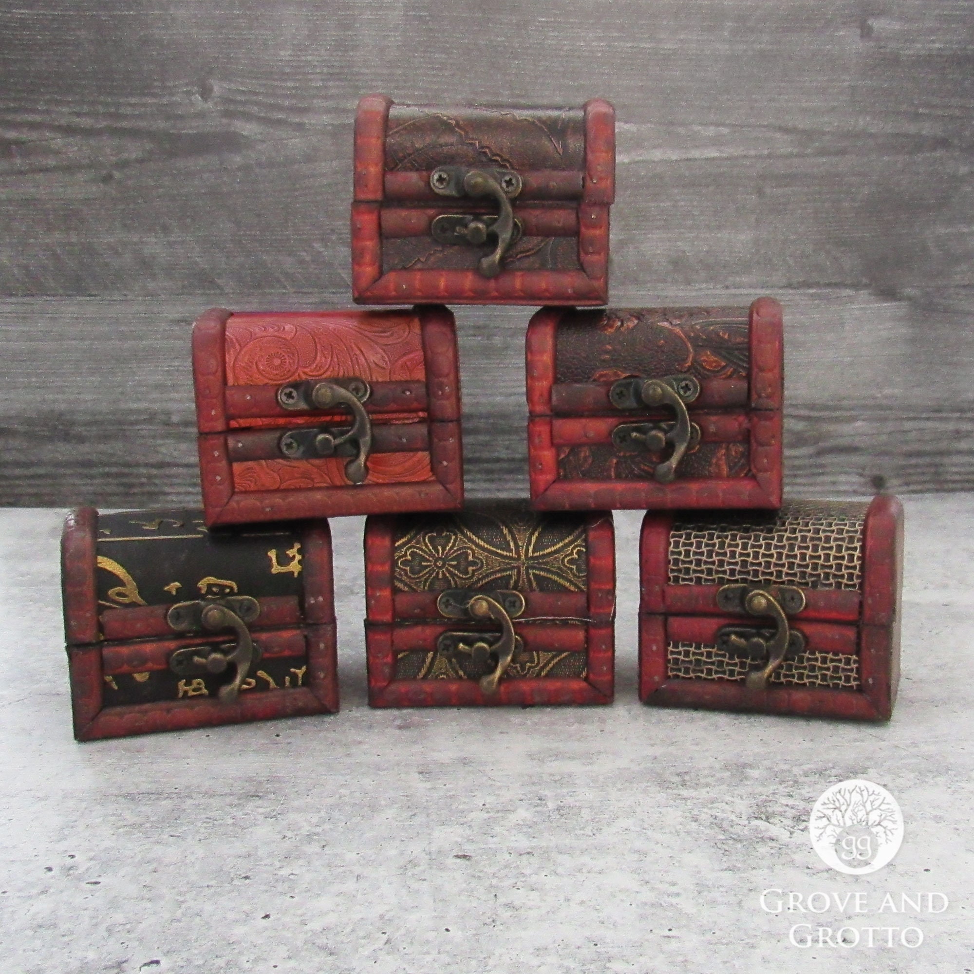 Mini Treasure Chest With Latch Choose Style 