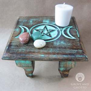 Triple Moon Mini Altar Table