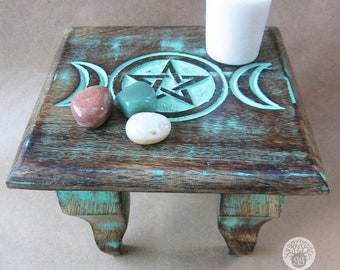 Triple Moon Mini Altar Table