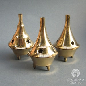 Brass Incense Cone Burner (Assorted Styles)