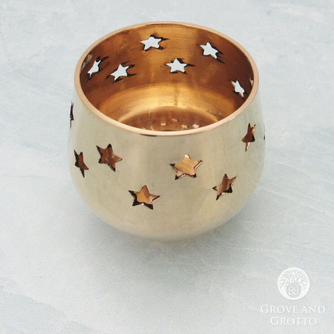 Brass Star Cutout Candle Holder for Tealight or Votive Candles Etsy