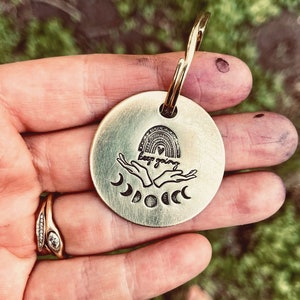 KEEP GOING - Stamped Brass Keychain - Custom Keychain - Key Accessory - Adventure Awaits - Graduation Gift - Travel Explore More