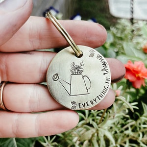 EVERYTHING IN THYME - Stamped Brass Keychain - Custom Keychain - Key Accessory - Adventure Awaits - Graduation Gift - Travel Explore More