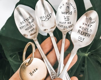 Ruth Bader Ginsburg Spoons - Justice Ginsburg - Raising Money in Honor Of RBG - National Women's Law Center - Gender Equality - Vote