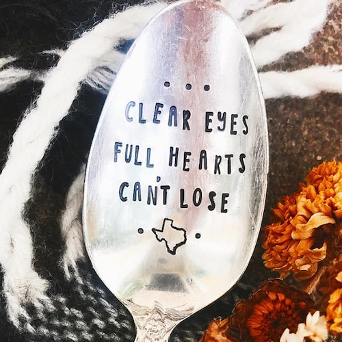Clear Eyes Full Hearts Cant Lose Friday Night Lights Wall Etsy