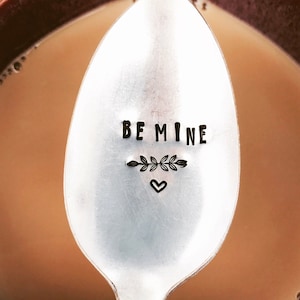 Be Mine, Valentines Day Gift, Wifey Gift Stamped Spoon, I Love You Gift, Bestie Gift, Gift For Him, Coffee Spoon Husband Gift, Wedding Gift