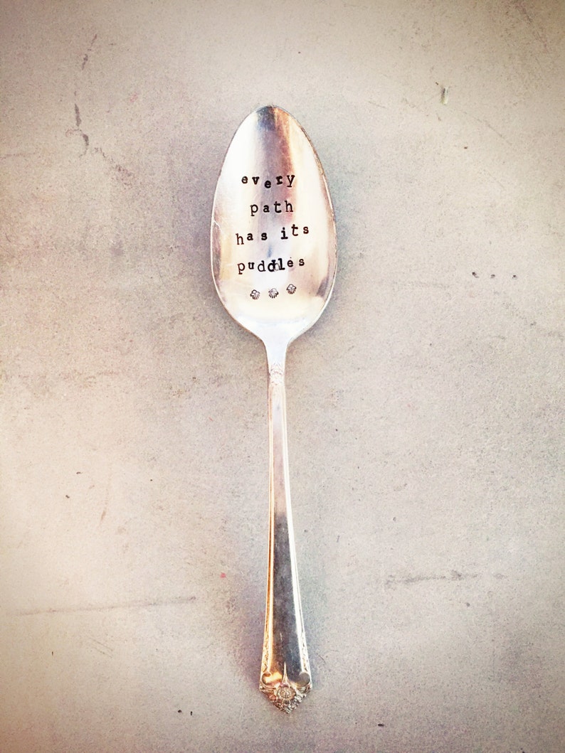 Stamped Silver Spoon Inspirational Quotes Gift for Him Gift Etsy